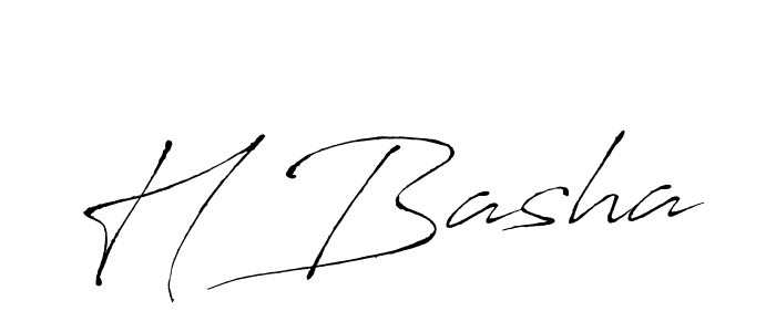 Also we have H Basha name is the best signature style. Create professional handwritten signature collection using Antro_Vectra autograph style. H Basha signature style 6 images and pictures png