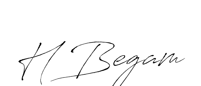 H Begam stylish signature style. Best Handwritten Sign (Antro_Vectra) for my name. Handwritten Signature Collection Ideas for my name H Begam. H Begam signature style 6 images and pictures png