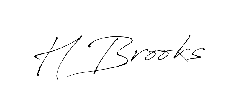 Design your own signature with our free online signature maker. With this signature software, you can create a handwritten (Antro_Vectra) signature for name H Brooks. H Brooks signature style 6 images and pictures png