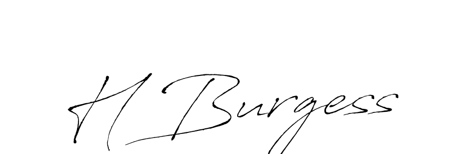 Create a beautiful signature design for name H Burgess. With this signature (Antro_Vectra) fonts, you can make a handwritten signature for free. H Burgess signature style 6 images and pictures png