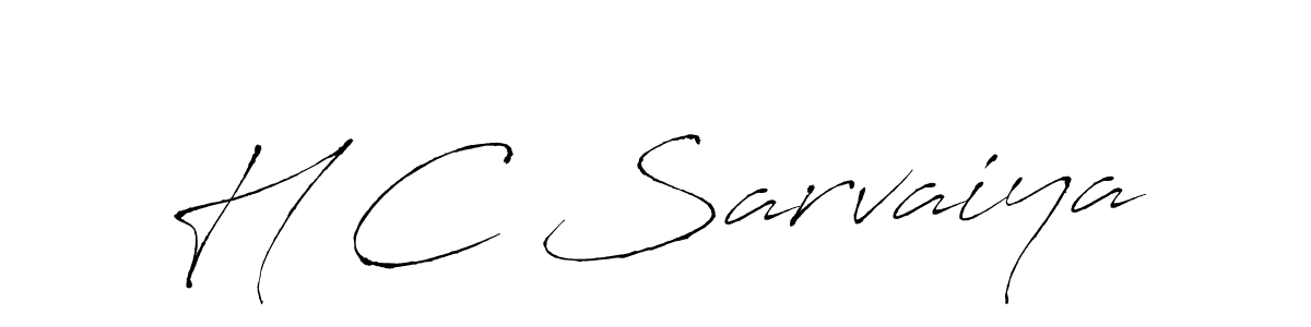 Make a beautiful signature design for name H C Sarvaiya. With this signature (Antro_Vectra) style, you can create a handwritten signature for free. H C Sarvaiya signature style 6 images and pictures png