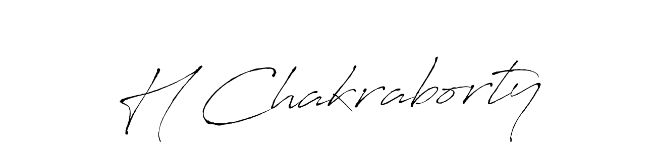 How to make H Chakraborty name signature. Use Antro_Vectra style for creating short signs online. This is the latest handwritten sign. H Chakraborty signature style 6 images and pictures png