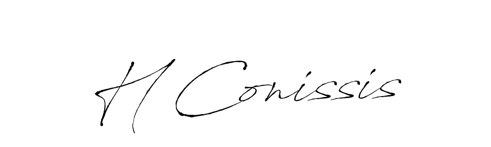 Antro_Vectra is a professional signature style that is perfect for those who want to add a touch of class to their signature. It is also a great choice for those who want to make their signature more unique. Get H Conissis name to fancy signature for free. H Conissis signature style 6 images and pictures png