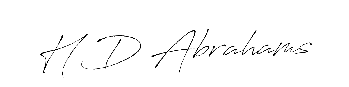 Create a beautiful signature design for name H D Abrahams. With this signature (Antro_Vectra) fonts, you can make a handwritten signature for free. H D Abrahams signature style 6 images and pictures png