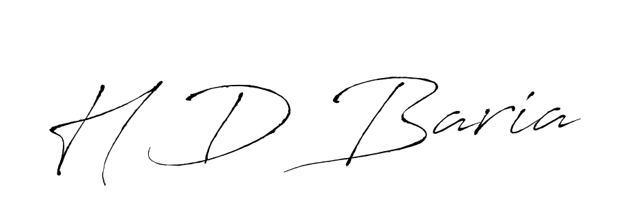 Use a signature maker to create a handwritten signature online. With this signature software, you can design (Antro_Vectra) your own signature for name H D Baria. H D Baria signature style 6 images and pictures png