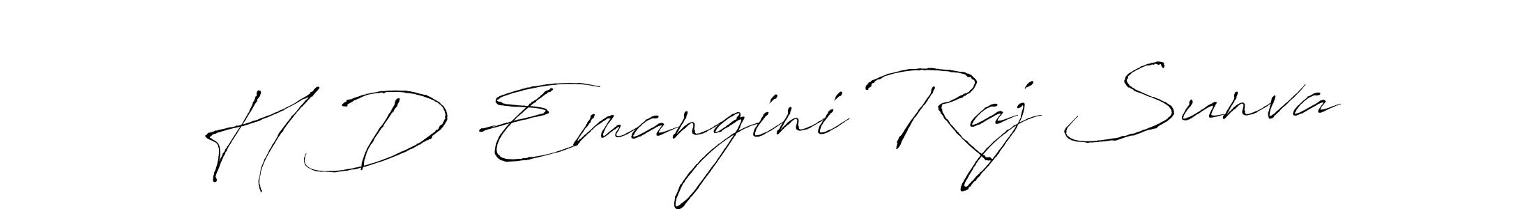 Also we have H D Emangini Raj Sunva name is the best signature style. Create professional handwritten signature collection using Antro_Vectra autograph style. H D Emangini Raj Sunva signature style 6 images and pictures png