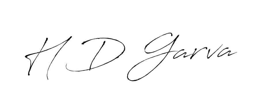 Design your own signature with our free online signature maker. With this signature software, you can create a handwritten (Antro_Vectra) signature for name H D Garva. H D Garva signature style 6 images and pictures png