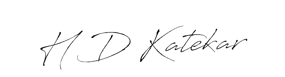 Also You can easily find your signature by using the search form. We will create H D Katekar name handwritten signature images for you free of cost using Antro_Vectra sign style. H D Katekar signature style 6 images and pictures png