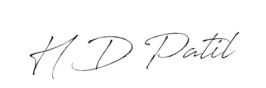 H D Patil stylish signature style. Best Handwritten Sign (Antro_Vectra) for my name. Handwritten Signature Collection Ideas for my name H D Patil. H D Patil signature style 6 images and pictures png