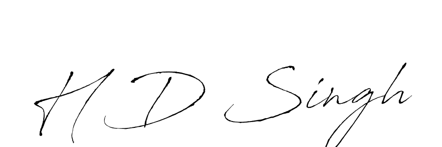 Create a beautiful signature design for name H D Singh. With this signature (Antro_Vectra) fonts, you can make a handwritten signature for free. H D Singh signature style 6 images and pictures png