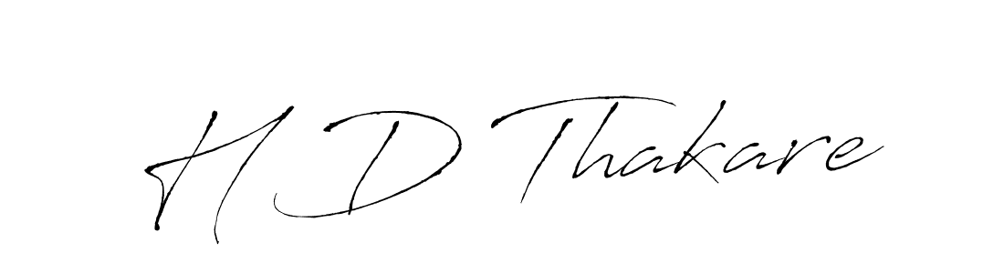 Use a signature maker to create a handwritten signature online. With this signature software, you can design (Antro_Vectra) your own signature for name H D Thakare. H D Thakare signature style 6 images and pictures png