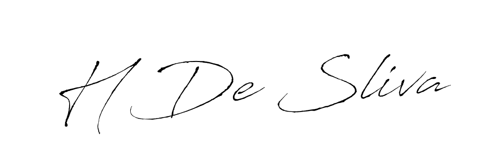 Also we have H De Sliva name is the best signature style. Create professional handwritten signature collection using Antro_Vectra autograph style. H De Sliva signature style 6 images and pictures png