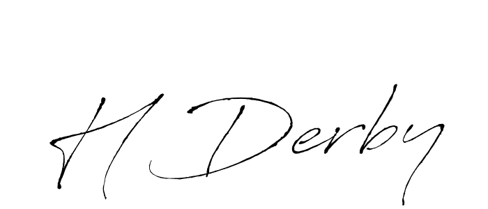 Make a beautiful signature design for name H Derby. With this signature (Antro_Vectra) style, you can create a handwritten signature for free. H Derby signature style 6 images and pictures png