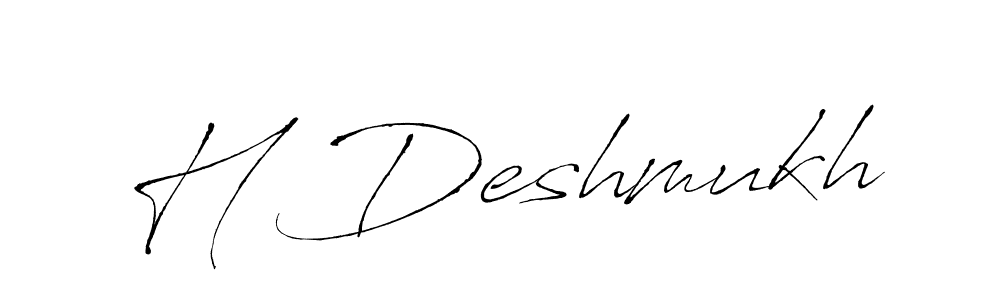 This is the best signature style for the H Deshmukh name. Also you like these signature font (Antro_Vectra). Mix name signature. H Deshmukh signature style 6 images and pictures png