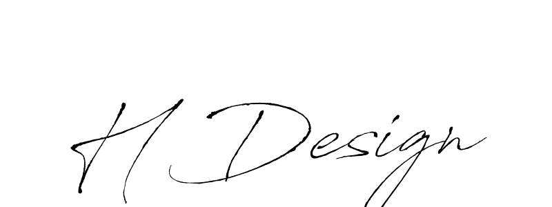 How to make H Design name signature. Use Antro_Vectra style for creating short signs online. This is the latest handwritten sign. H Design signature style 6 images and pictures png