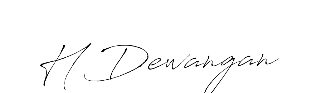 How to make H Dewangan name signature. Use Antro_Vectra style for creating short signs online. This is the latest handwritten sign. H Dewangan signature style 6 images and pictures png