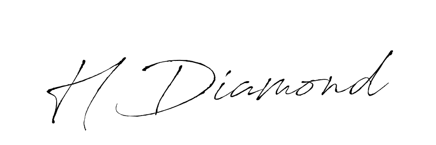 Design your own signature with our free online signature maker. With this signature software, you can create a handwritten (Antro_Vectra) signature for name H Diamond. H Diamond signature style 6 images and pictures png