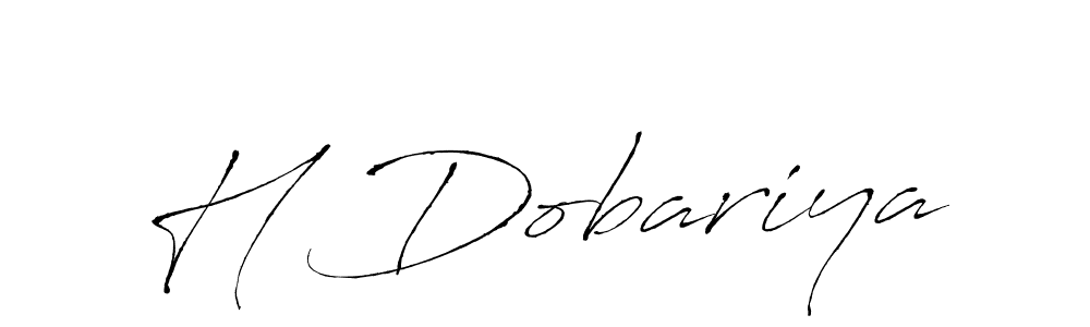 Use a signature maker to create a handwritten signature online. With this signature software, you can design (Antro_Vectra) your own signature for name H Dobariya. H Dobariya signature style 6 images and pictures png