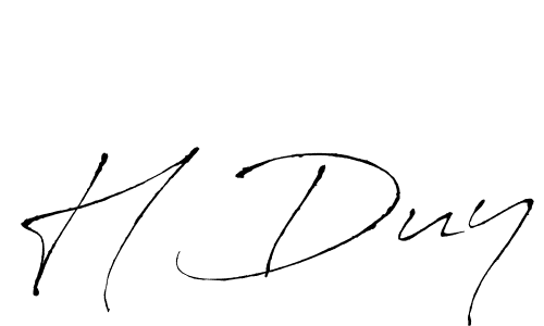 Antro_Vectra is a professional signature style that is perfect for those who want to add a touch of class to their signature. It is also a great choice for those who want to make their signature more unique. Get H Duy name to fancy signature for free. H Duy signature style 6 images and pictures png