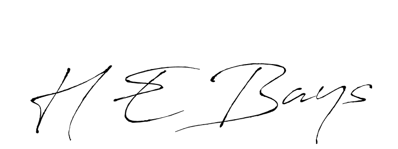 Also we have H E Bays name is the best signature style. Create professional handwritten signature collection using Antro_Vectra autograph style. H E Bays signature style 6 images and pictures png