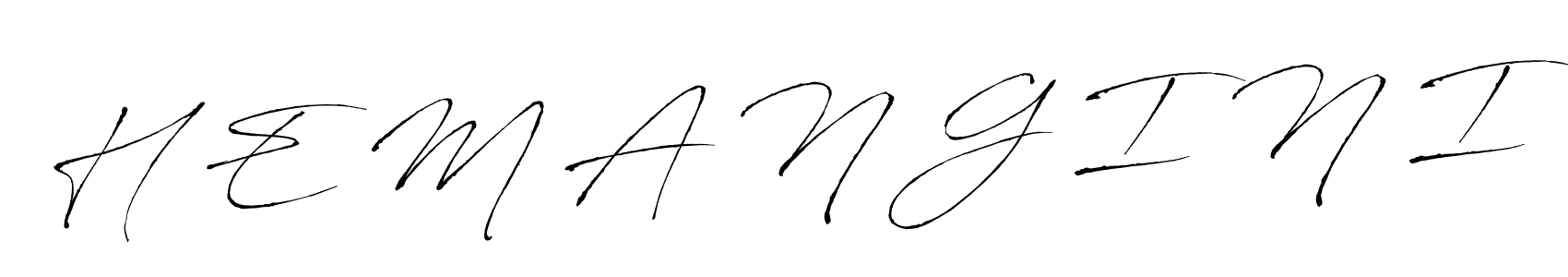 Use a signature maker to create a handwritten signature online. With this signature software, you can design (Antro_Vectra) your own signature for name H E M A N G I N I. H E M A N G I N I signature style 6 images and pictures png