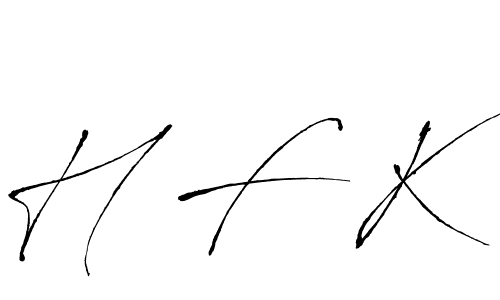 Also we have H F K name is the best signature style. Create professional handwritten signature collection using Antro_Vectra autograph style. H F K signature style 6 images and pictures png