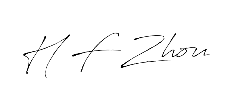 if you are searching for the best signature style for your name H F Zhou. so please give up your signature search. here we have designed multiple signature styles  using Antro_Vectra. H F Zhou signature style 6 images and pictures png