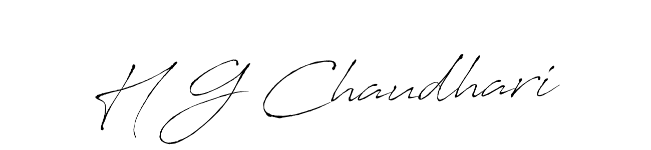 Design your own signature with our free online signature maker. With this signature software, you can create a handwritten (Antro_Vectra) signature for name H G Chaudhari. H G Chaudhari signature style 6 images and pictures png