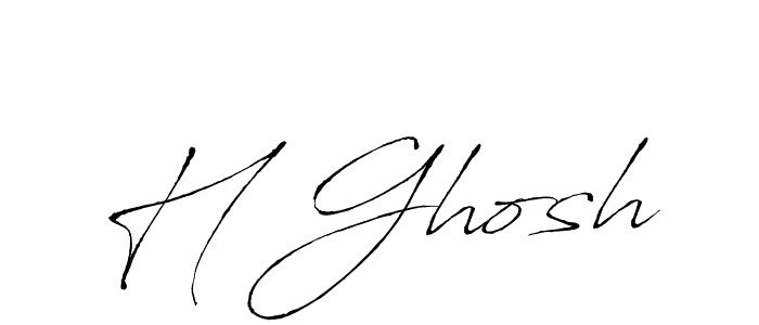 How to make H Ghosh signature? Antro_Vectra is a professional autograph style. Create handwritten signature for H Ghosh name. H Ghosh signature style 6 images and pictures png