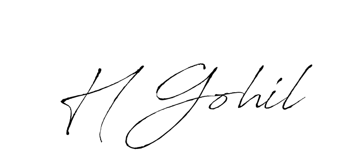 How to Draw H Gohil signature style? Antro_Vectra is a latest design signature styles for name H Gohil. H Gohil signature style 6 images and pictures png