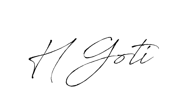 if you are searching for the best signature style for your name H Goti. so please give up your signature search. here we have designed multiple signature styles  using Antro_Vectra. H Goti signature style 6 images and pictures png