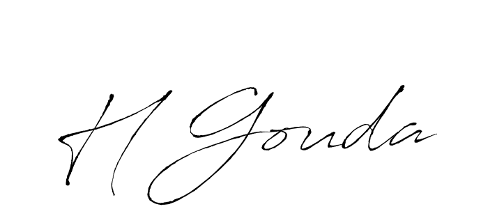 The best way (Antro_Vectra) to make a short signature is to pick only two or three words in your name. The name H Gouda include a total of six letters. For converting this name. H Gouda signature style 6 images and pictures png