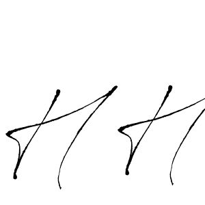 Design your own signature with our free online signature maker. With this signature software, you can create a handwritten (Antro_Vectra) signature for name H H. H H signature style 6 images and pictures png