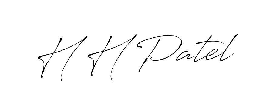 if you are searching for the best signature style for your name H H Patel. so please give up your signature search. here we have designed multiple signature styles  using Antro_Vectra. H H Patel signature style 6 images and pictures png