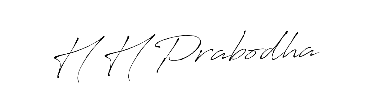 H H Prabodha stylish signature style. Best Handwritten Sign (Antro_Vectra) for my name. Handwritten Signature Collection Ideas for my name H H Prabodha. H H Prabodha signature style 6 images and pictures png