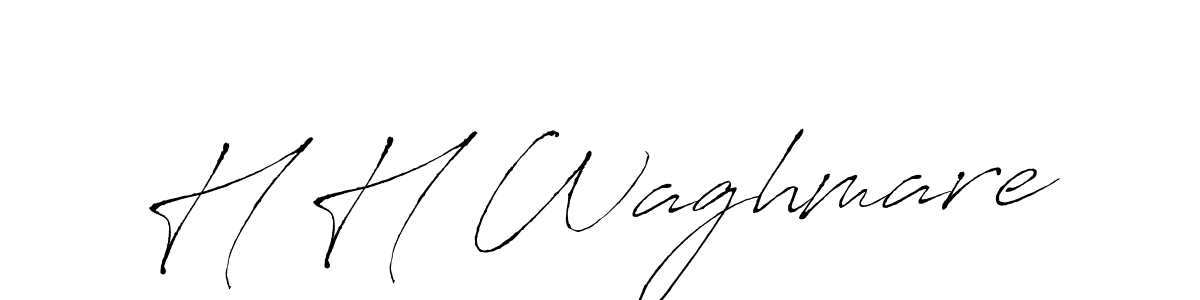 How to make H H Waghmare signature? Antro_Vectra is a professional autograph style. Create handwritten signature for H H Waghmare name. H H Waghmare signature style 6 images and pictures png