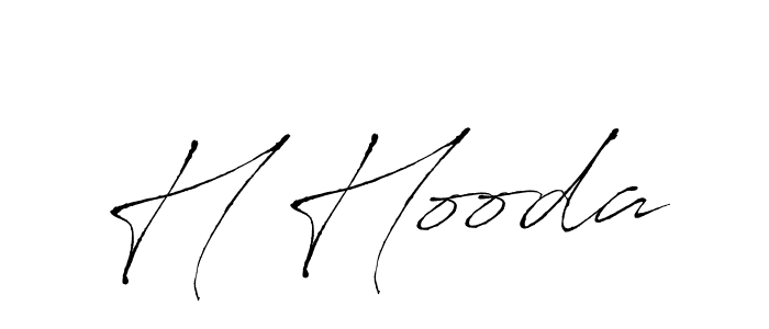 How to make H Hooda signature? Antro_Vectra is a professional autograph style. Create handwritten signature for H Hooda name. H Hooda signature style 6 images and pictures png