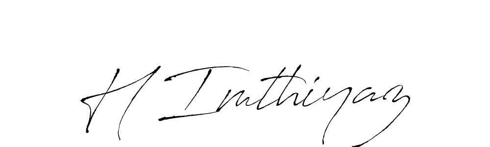 Create a beautiful signature design for name H Imthiyaz. With this signature (Antro_Vectra) fonts, you can make a handwritten signature for free. H Imthiyaz signature style 6 images and pictures png
