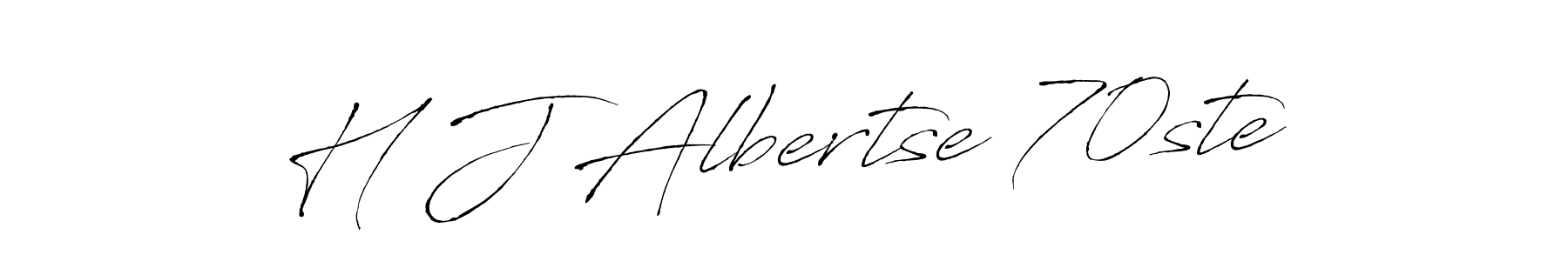 Also we have H J Albertse 70ste name is the best signature style. Create professional handwritten signature collection using Antro_Vectra autograph style. H J Albertse 70ste signature style 6 images and pictures png