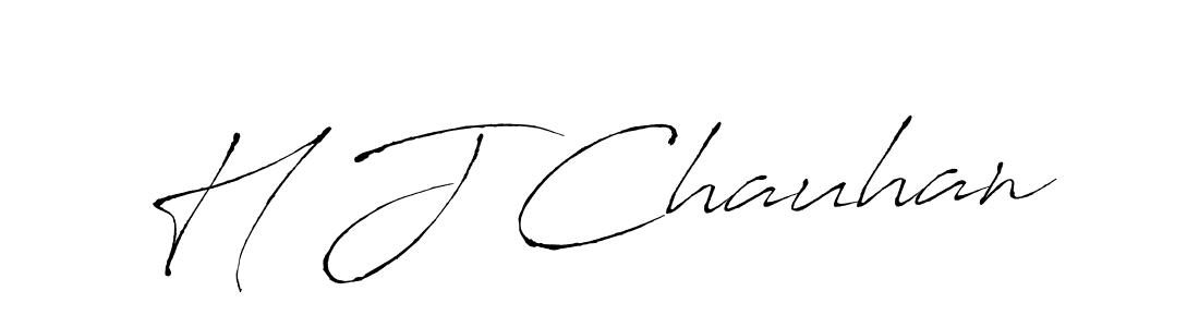 Create a beautiful signature design for name H J Chauhan. With this signature (Antro_Vectra) fonts, you can make a handwritten signature for free. H J Chauhan signature style 6 images and pictures png