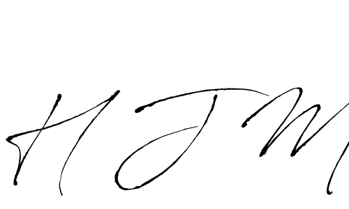 Make a beautiful signature design for name H J M. With this signature (Antro_Vectra) style, you can create a handwritten signature for free. H J M signature style 6 images and pictures png