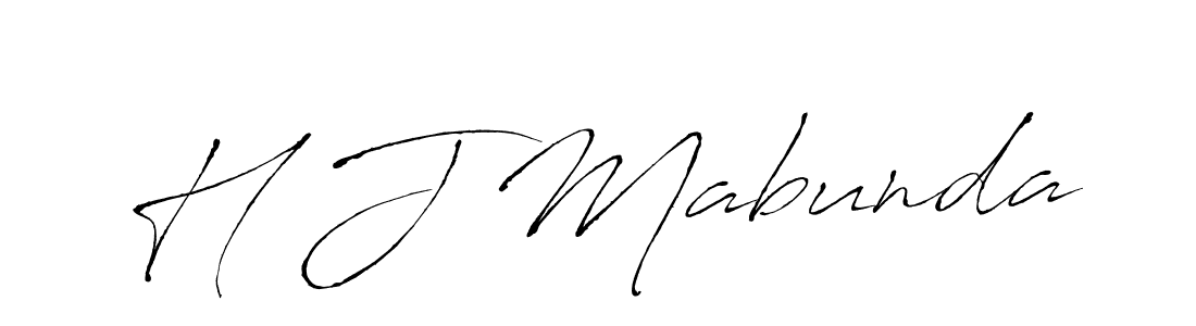How to make H J Mabunda signature? Antro_Vectra is a professional autograph style. Create handwritten signature for H J Mabunda name. H J Mabunda signature style 6 images and pictures png