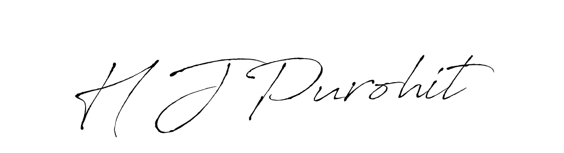 H J Purohit stylish signature style. Best Handwritten Sign (Antro_Vectra) for my name. Handwritten Signature Collection Ideas for my name H J Purohit. H J Purohit signature style 6 images and pictures png