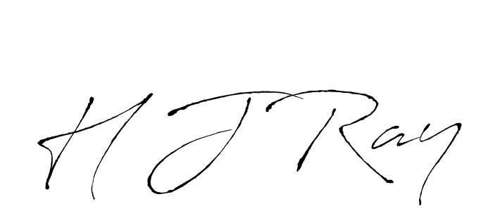 H J Ray stylish signature style. Best Handwritten Sign (Antro_Vectra) for my name. Handwritten Signature Collection Ideas for my name H J Ray. H J Ray signature style 6 images and pictures png