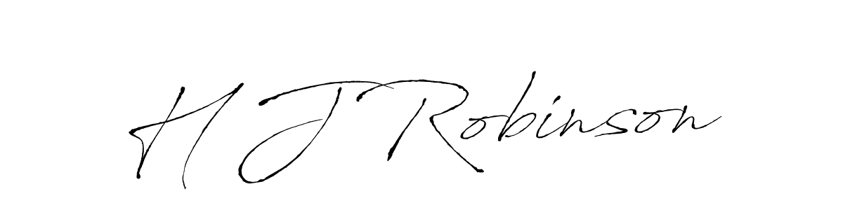 How to make H J Robinson name signature. Use Antro_Vectra style for creating short signs online. This is the latest handwritten sign. H J Robinson signature style 6 images and pictures png