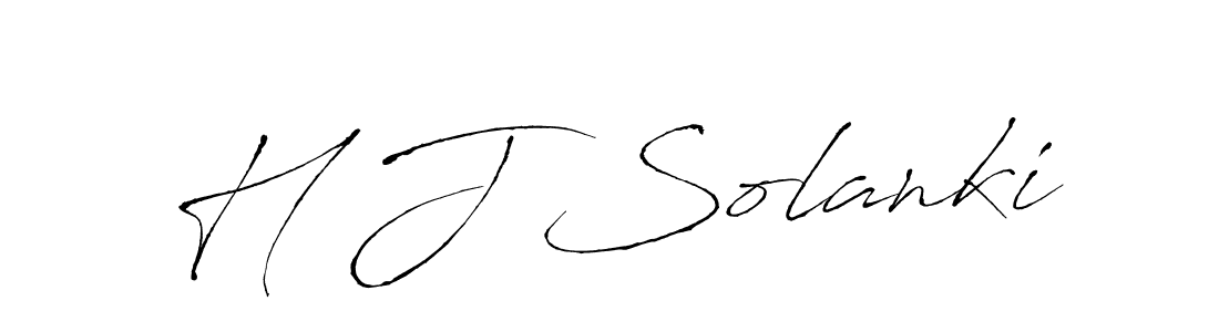 How to make H J Solanki signature? Antro_Vectra is a professional autograph style. Create handwritten signature for H J Solanki name. H J Solanki signature style 6 images and pictures png