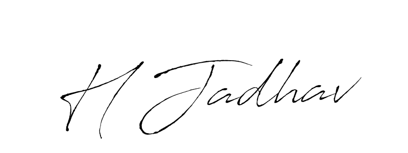 H Jadhav stylish signature style. Best Handwritten Sign (Antro_Vectra) for my name. Handwritten Signature Collection Ideas for my name H Jadhav. H Jadhav signature style 6 images and pictures png