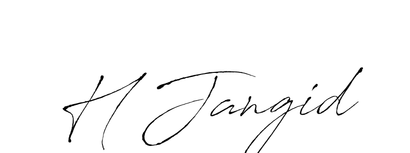 Antro_Vectra is a professional signature style that is perfect for those who want to add a touch of class to their signature. It is also a great choice for those who want to make their signature more unique. Get H Jangid name to fancy signature for free. H Jangid signature style 6 images and pictures png