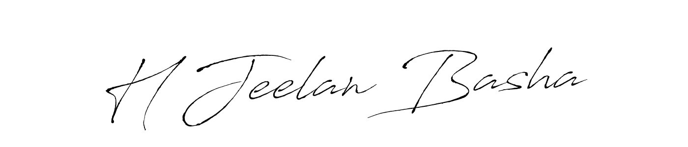 The best way (Antro_Vectra) to make a short signature is to pick only two or three words in your name. The name H Jeelan Basha include a total of six letters. For converting this name. H Jeelan Basha signature style 6 images and pictures png