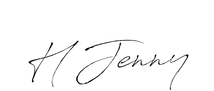 Make a beautiful signature design for name H Jenny. With this signature (Antro_Vectra) style, you can create a handwritten signature for free. H Jenny signature style 6 images and pictures png